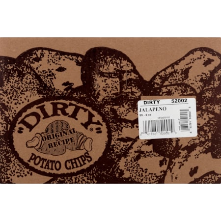 Dirty Potato Chips Dirty Jalapeno Heat Potato Chips 2 oz., PK25 52002
